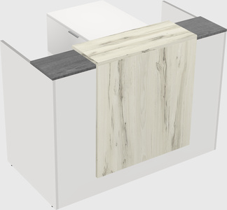 L-shaped modular reception