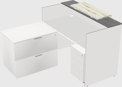 L-shaped modular reception