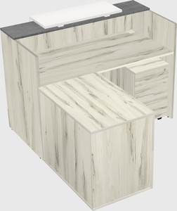 L-shaped modular reception