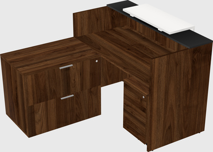 L-shaped modular reception
