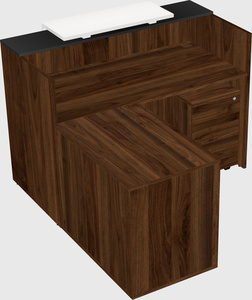 L-shaped modular reception