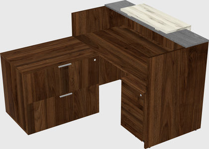L-shaped modular reception