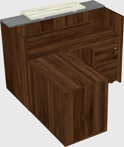 L-shaped modular reception