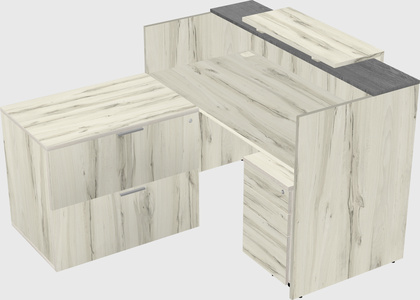 L-shaped modular reception