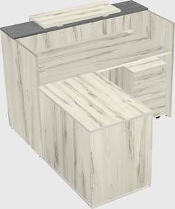 L-shaped modular reception