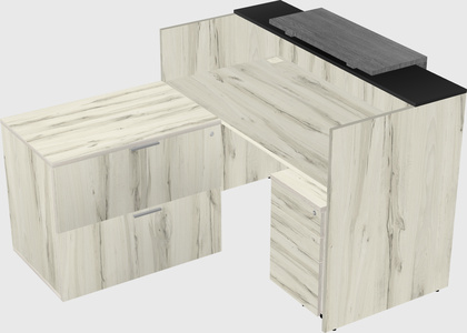 L-shaped modular reception