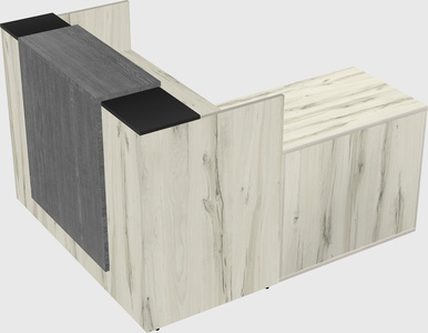 L-shaped modular reception