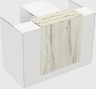 L-shaped modular reception