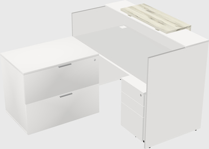 L-shaped modular reception