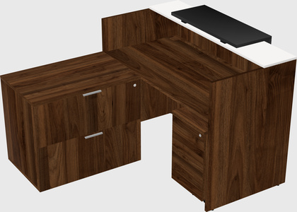 L-shaped modular reception