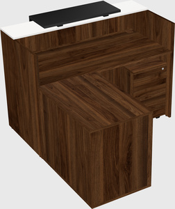 L-shaped modular reception