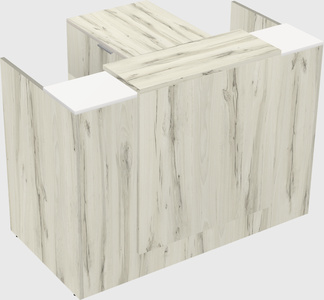 L-shaped modular reception