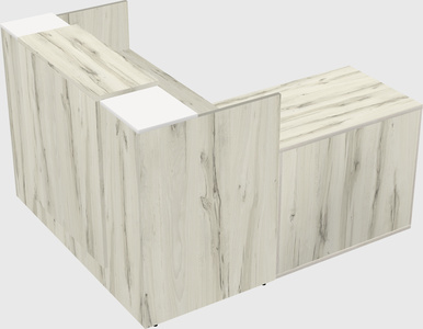 L-shaped modular reception