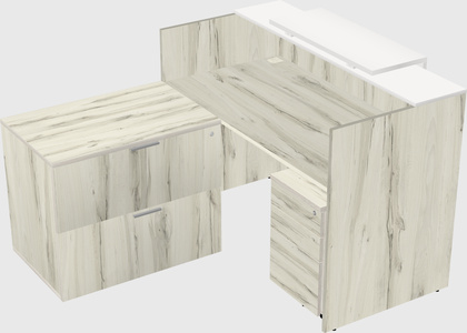 L-shaped modular reception