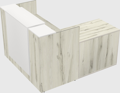 L-shaped modular reception
