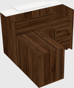 L-shaped modular reception