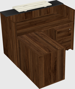 L-shaped modular reception