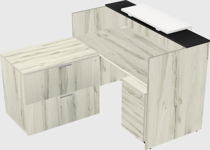 L-shaped modular reception