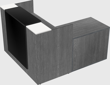 L-shaped modular reception
