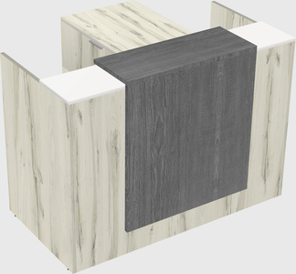 L-shaped modular reception