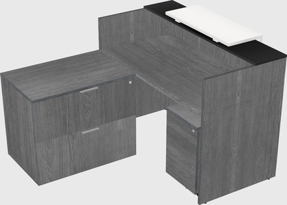 L-shaped modular reception