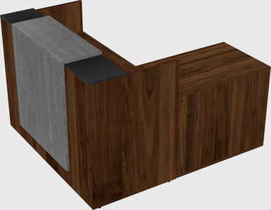 L-shaped modular reception