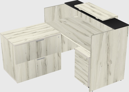 L-shaped modular reception
