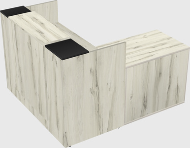 L-shaped modular reception