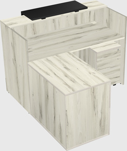 L-shaped modular reception