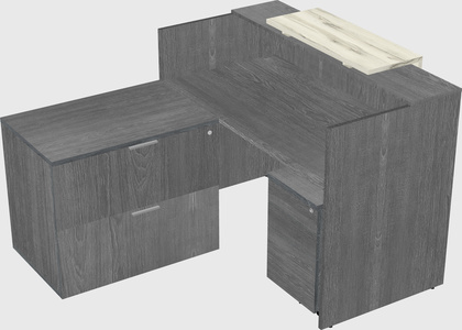 L-shaped modular reception