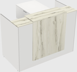 L-shaped modular reception