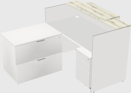 L-shaped modular reception