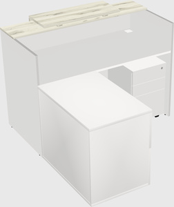 L-shaped modular reception