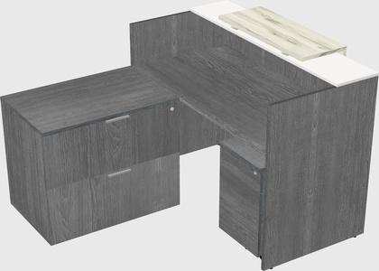 L-shaped modular reception