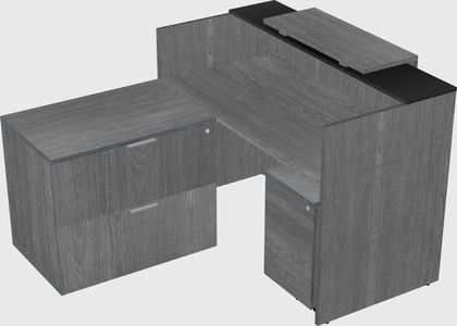 L-shaped modular reception