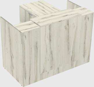 L-shaped modular reception