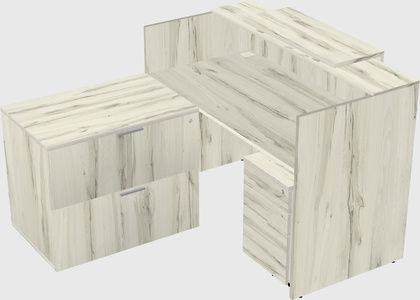 L-shaped modular reception