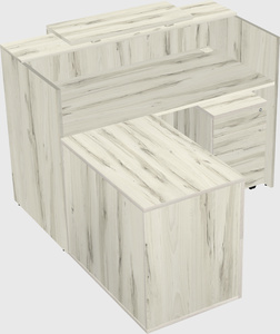 L-shaped modular reception