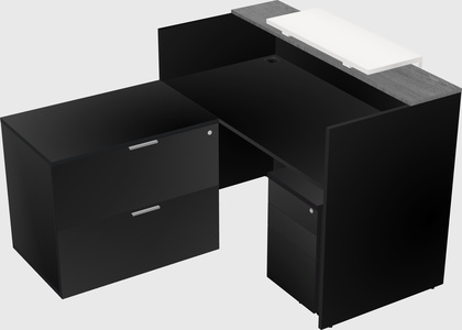 L-shaped modular reception