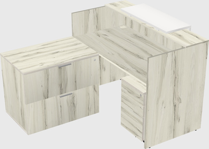 L-shaped modular reception