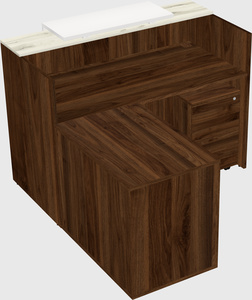 L-shaped modular reception