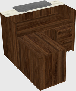 L-shaped modular reception