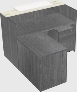 L-shaped modular reception