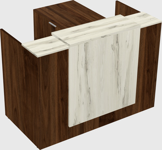 L-shaped modular reception