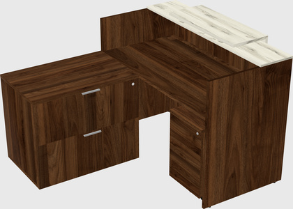 L-shaped modular reception