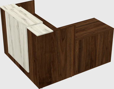 L-shaped modular reception