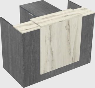 L-shaped modular reception