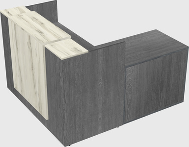 L-shaped modular reception
