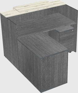 L-shaped modular reception