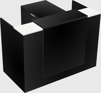 L-shaped modular reception